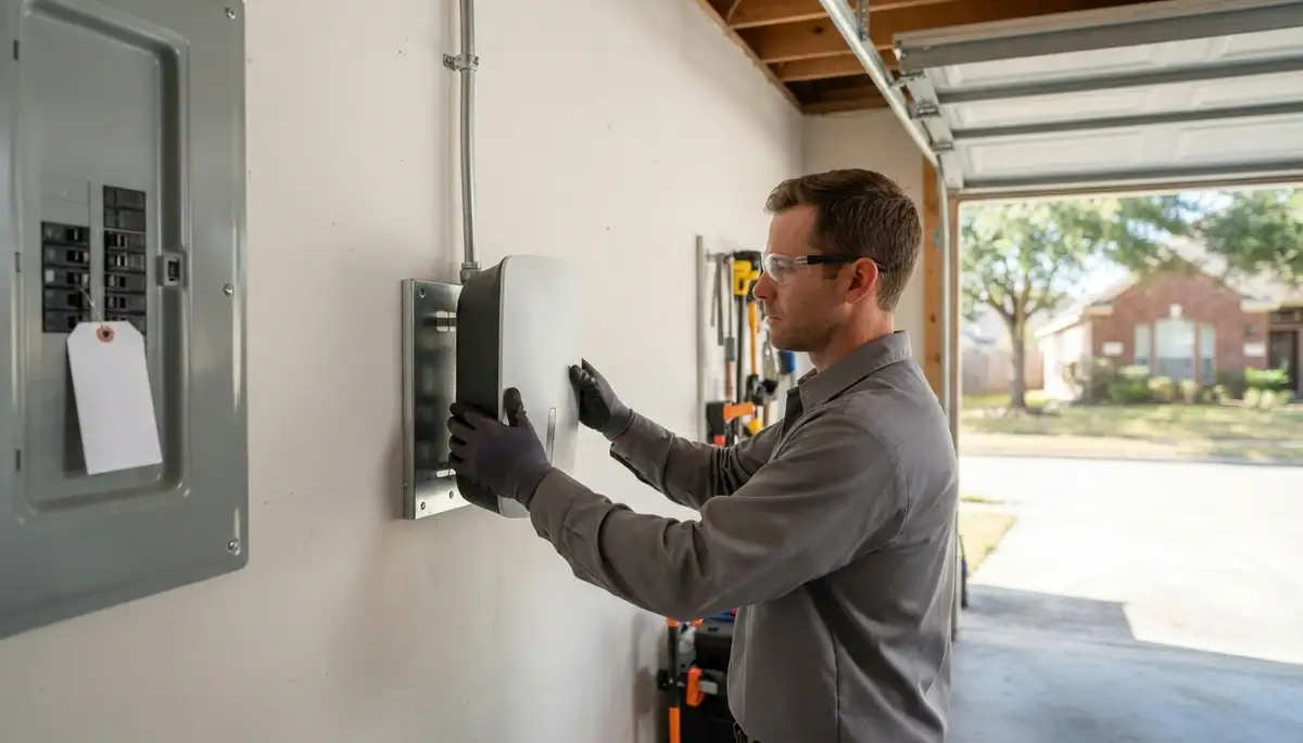 Level 2 EV charger installation with dedicated circuit in Galena Park, TX