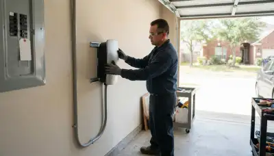 Level 2 EV charger installation by a licensed electrician in North Houston, TX