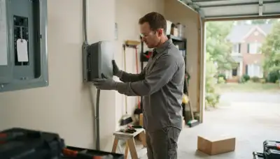 Electric vehicle charger installation in Richmond, TX with dedicated garage circuit by a licensed electrician