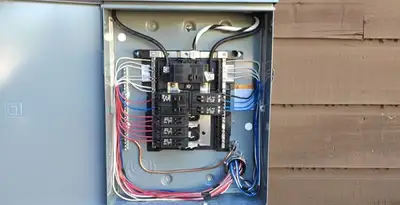 electrical panel upgrade service featuring newly installed electrical panel wired by licensed electricians in Houston, TX