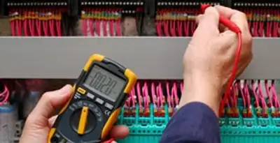 electrical service showing professional testing and troubleshooting of electrical panel by licensed electricians in Houston, TX