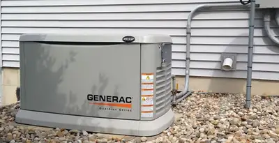 generator installation service featuring outdoor standby generator setup by licensed electricians in Houston, TX