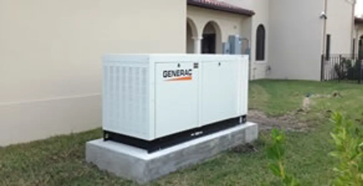 generator installation service showing standby generator professionally installed for residential power backup in Houston, TX