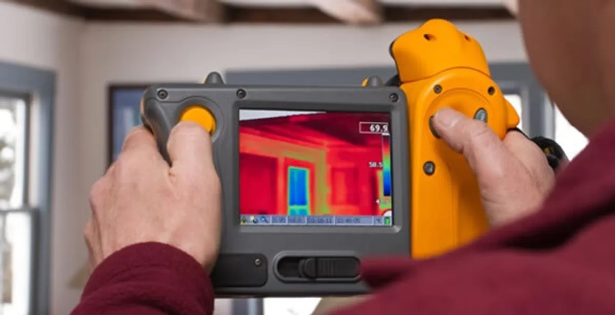 home energy audit service capturing thermal readings to analyze insulation and electrical efficiency in Houston, TX