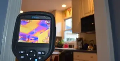 home energy audit service using thermal imaging to evaluate electrical efficiency inside a home in Houston, TX