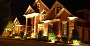 landscape lighting installation services enhancing residential exterior lighting in Houston, TX