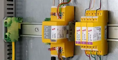 lightning surge protection system with surge suppressors installed by electrical service professionals in Houston, TX