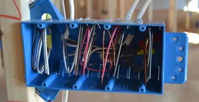 new construction wiring installation featuring electrical boxes and cable routing by expert electricians in Houston, TX