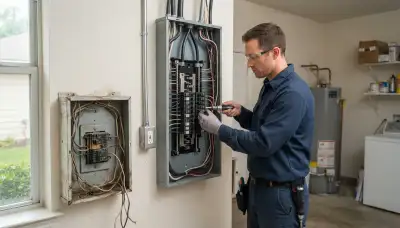 200-amp electrical panel upgrade for an older home in Galena Park, TX by a professional electrician