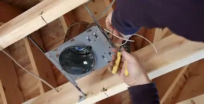 Professional recessed lighting installation with electrical wiring by licensed electricians in Houston, TX