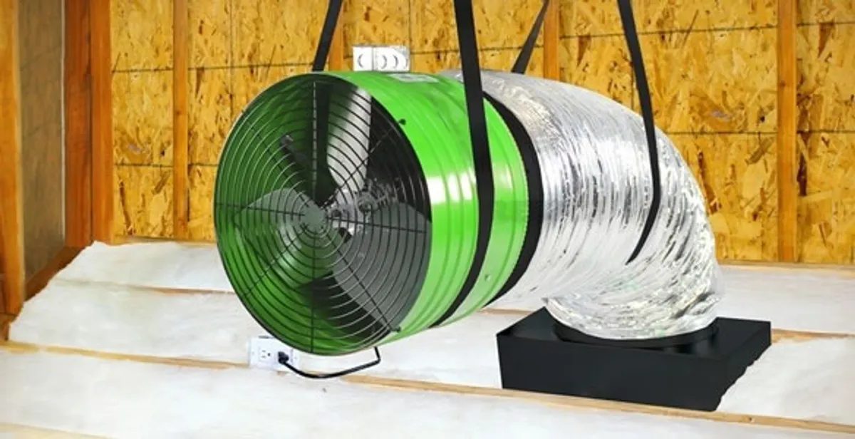 whole house fan installation services with professionally mounted ventilation fan system in Houston, TX
