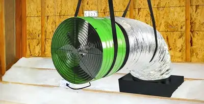 whole house fan installation services with professionally mounted ventilation fan system in Houston, TX